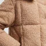 PARANAS METALLIC HOODED SHORT DOWN JACKET