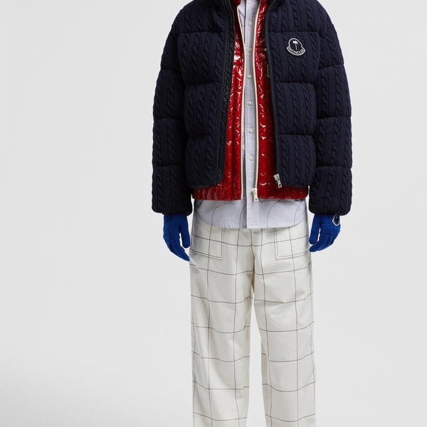 MONCLER X PALM ANGELS AUSTRU WOOL SHORT DOWN JACKET