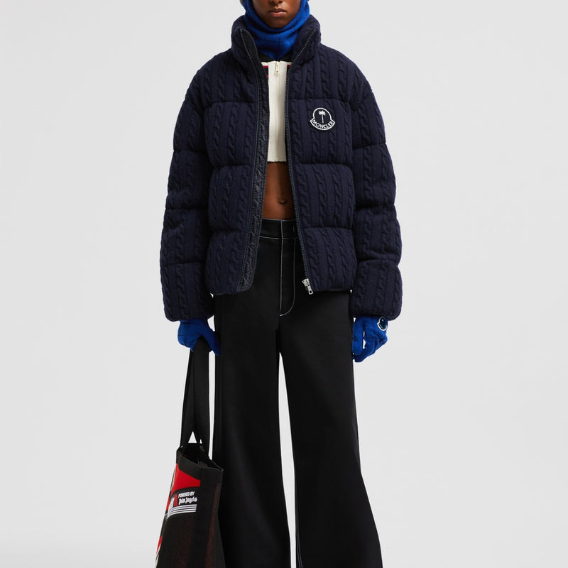 MONCLER X PALM ANGELS AUSTRU WOOL SHORT DOWN JACKET
