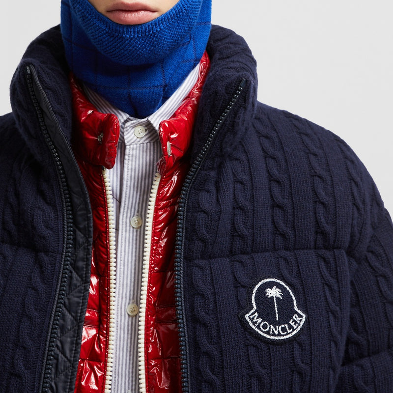 MONCLER X PALM ANGELS AUSTRU WOOL SHORT DOWN JACKET