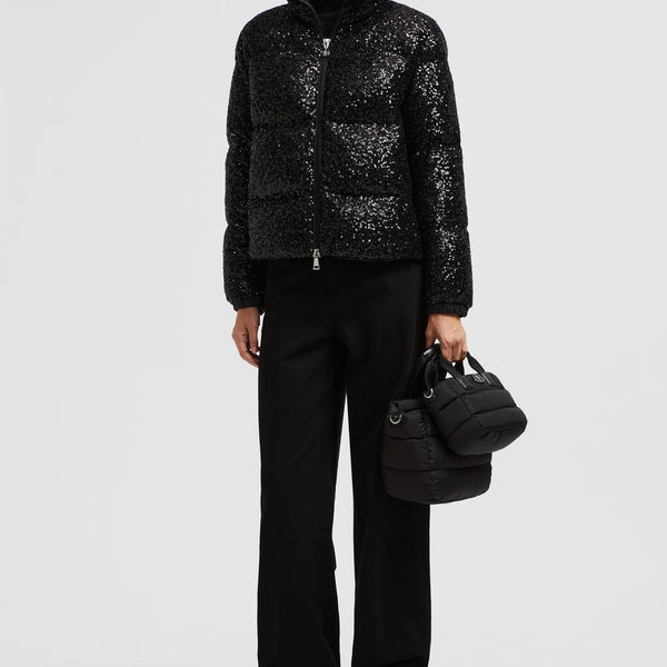 ANTERNES SEQUIN-EMBROIDERED SHORT DOWN JACKET