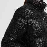 ANTERNES SEQUIN-EMBROIDERED SHORT DOWN JACKET