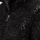 ANTERNES SEQUIN-EMBROIDERED SHORT DOWN JACKET