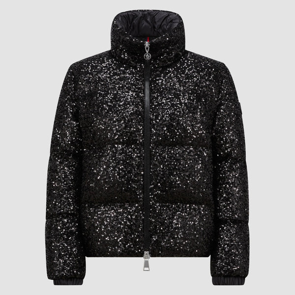 ANTERNES SEQUIN-EMBROIDERED SHORT DOWN JACKET