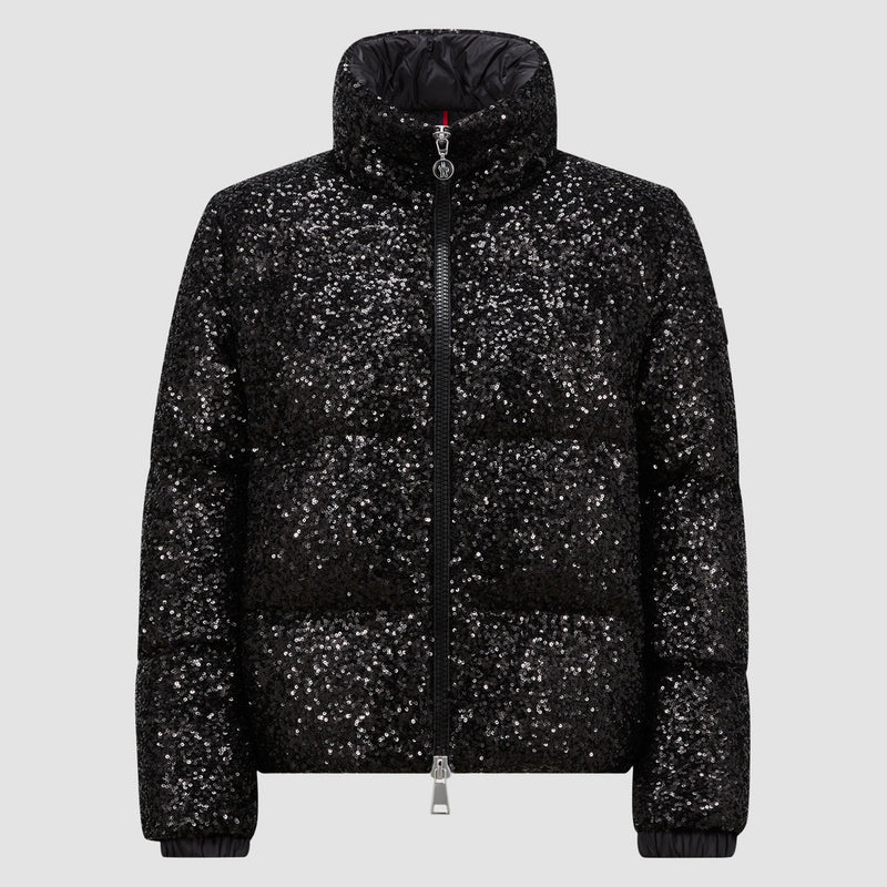 ANTERNES SEQUIN-EMBROIDERED SHORT DOWN JACKET