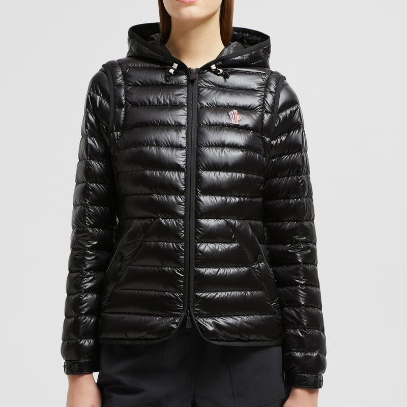 KARURA 2-IN-1 HOODED SHORT DOWN JACKET