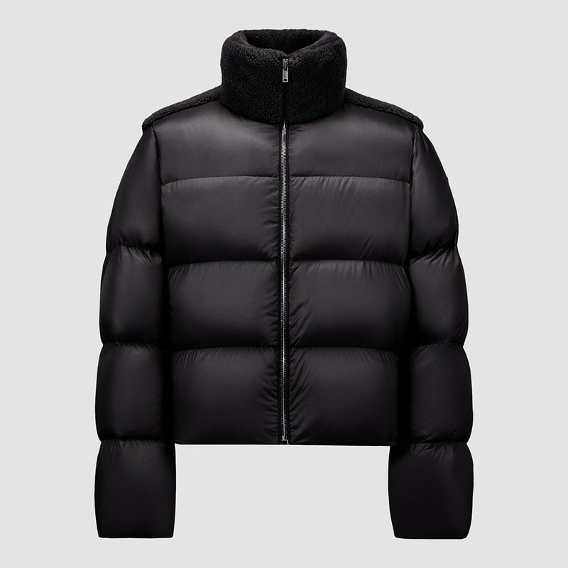 MONCLER + RICK OWENS CYCLOPIC SHEARLING SHORT DOWN JACKET