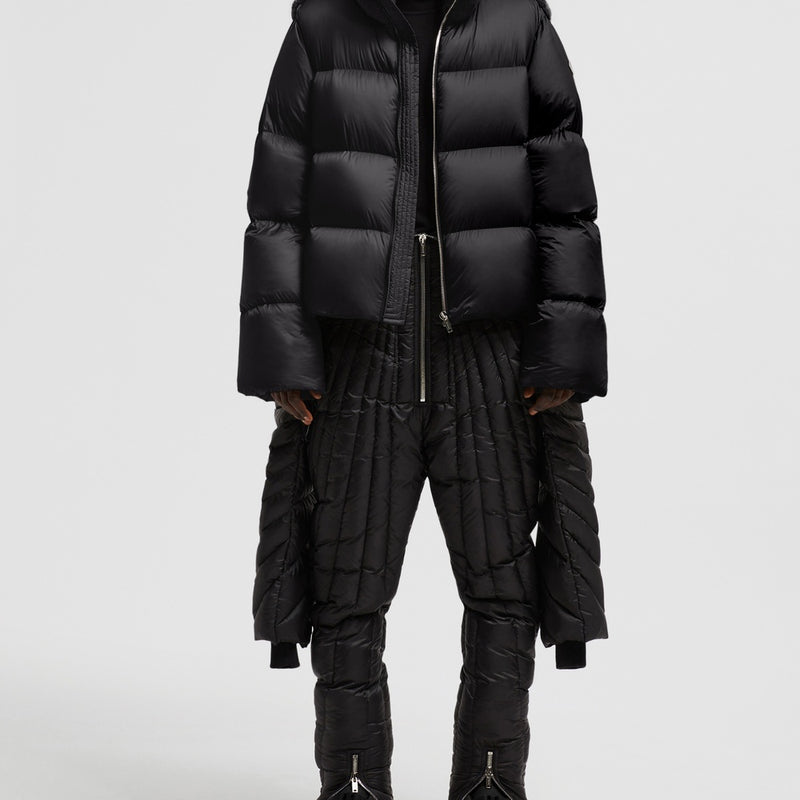 MONCLER + RICK OWENS CYCLOPIC SHEARLING SHORT DOWN JACKET