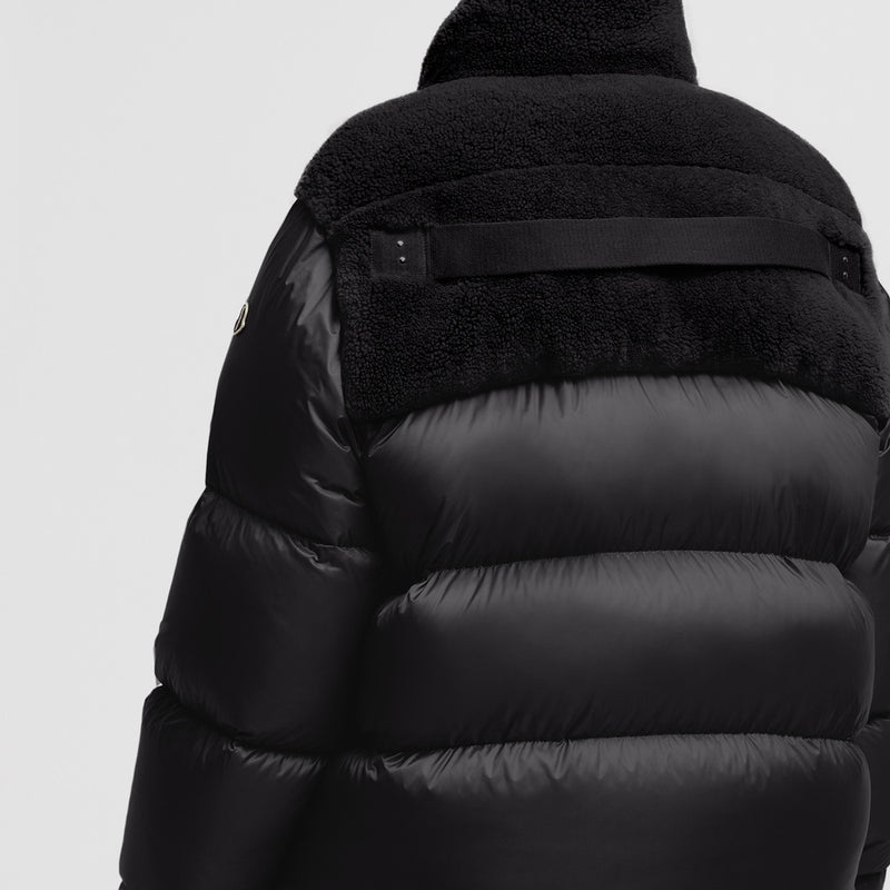 MONCLER + RICK OWENS CYCLOPIC SHEARLING SHORT DOWN JACKET