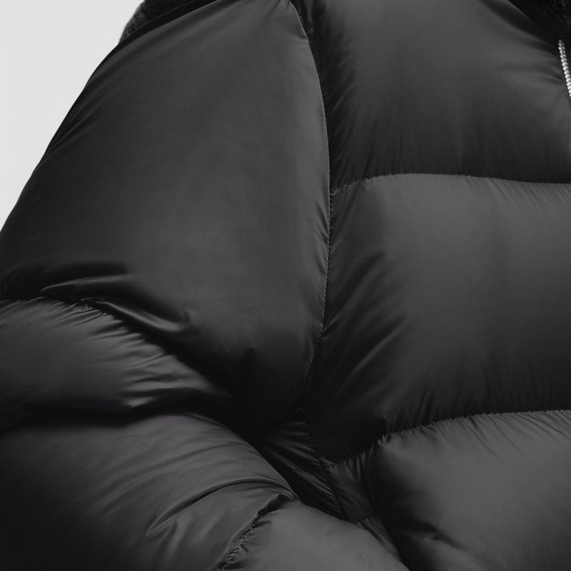 MONCLER + RICK OWENS CYCLOPIC SHEARLING SHORT DOWN JACKET