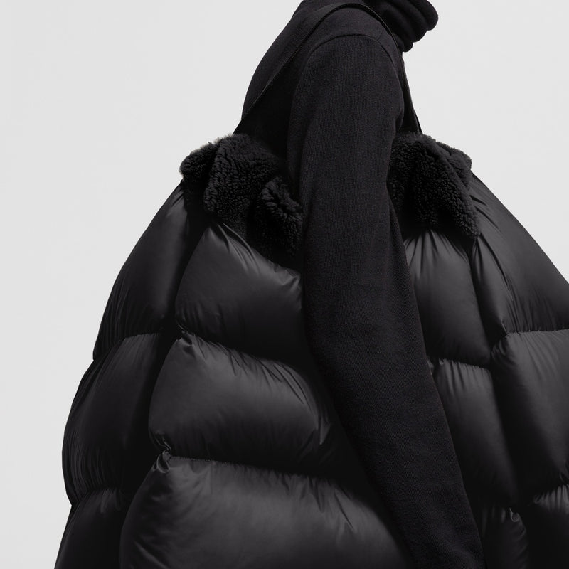 MONCLER + RICK OWENS CYCLOPIC SHEARLING SHORT DOWN JACKET