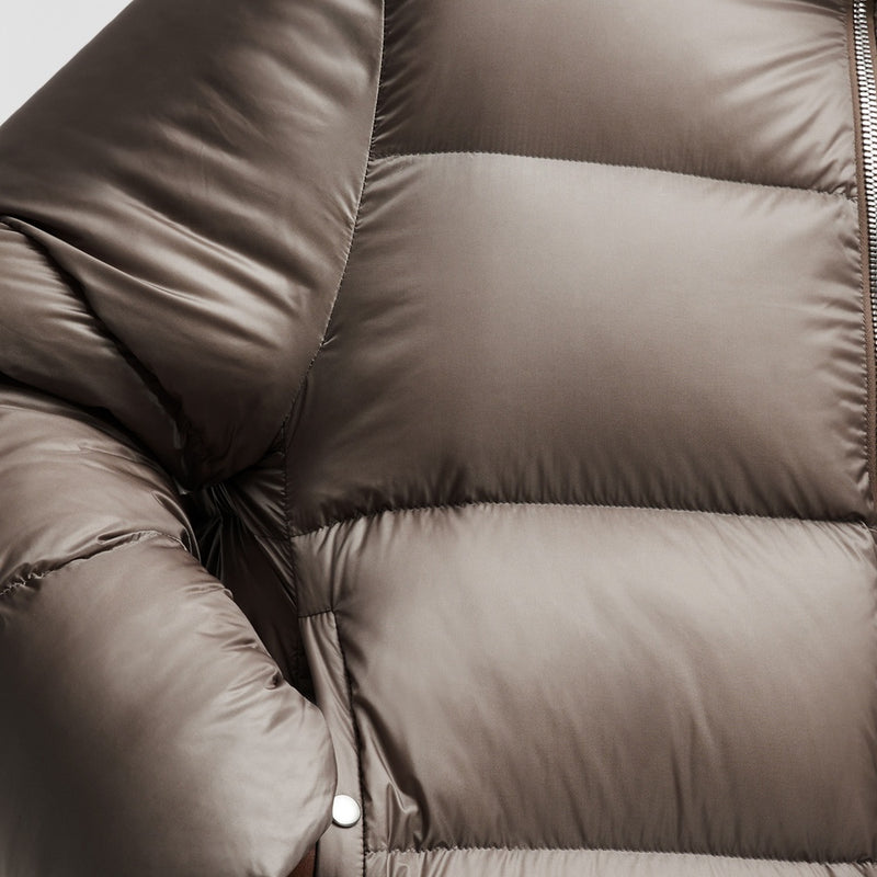 MONCLER + RICK OWENS CYCLOPIC SHEARLING SHORT DOWN JACKET