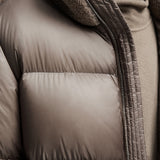 MONCLER + RICK OWENS CYCLOPIC SHEARLING SHORT DOWN JACKET