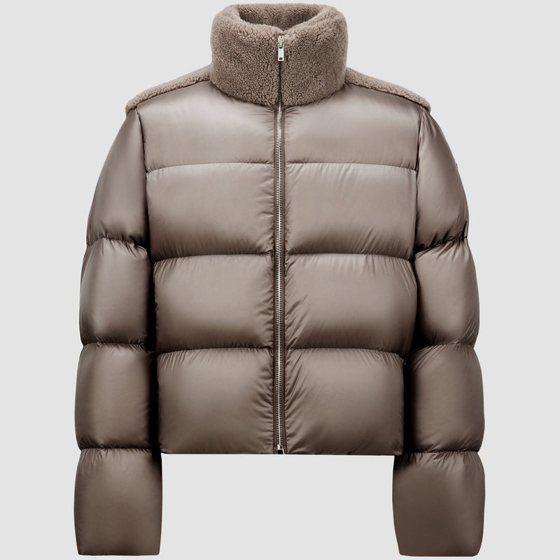 MONCLER + RICK OWENS CYCLOPIC SHEARLING SHORT DOWN JACKET