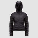 XIAOBAI HOODED SNAKE-QUILTED SHORT DOWN JACKET