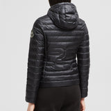 XIAOBAI HOODED SNAKE-QUILTED SHORT DOWN JACKET