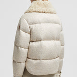 STOWE BOUCLÉ SHEARLING SHORT DOWN JACKET