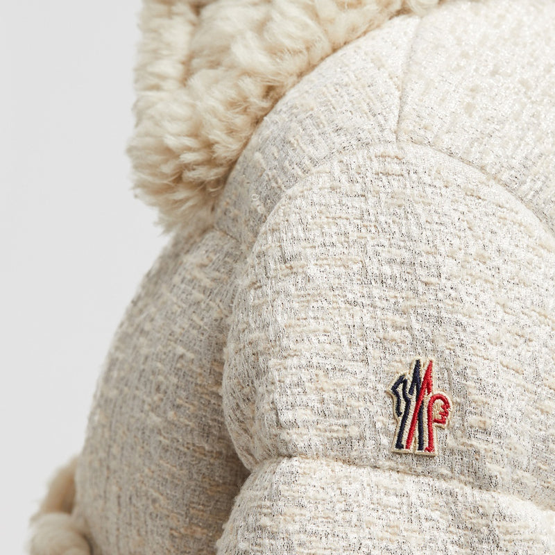 STOWE BOUCLÉ SHEARLING SHORT DOWN JACKET