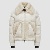 STOWE BOUCLÉ SHEARLING SHORT DOWN JACKET