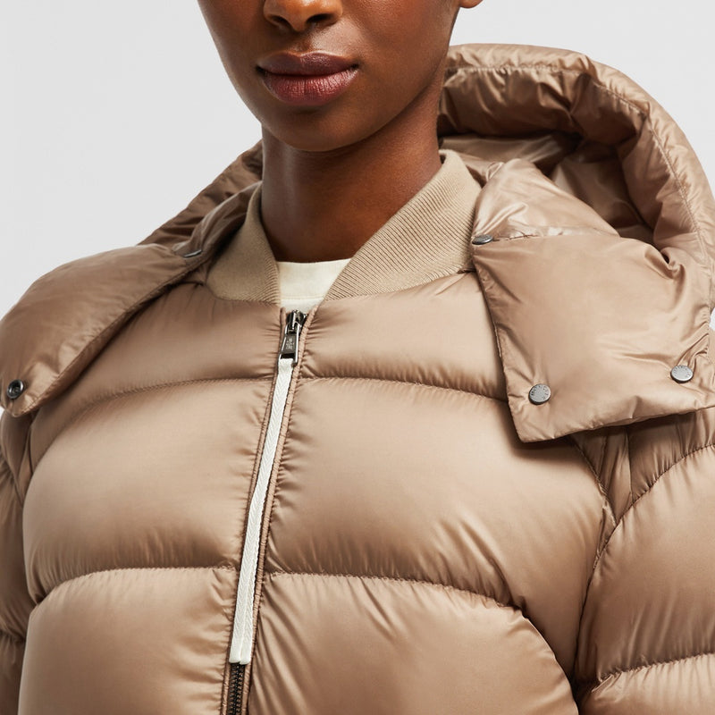 MONCLER X LULU LI POSTERUS HOODED SHORT DOWN JACKET