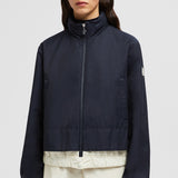 JANZE HOODED TWILL SHORT DOWN JACKET