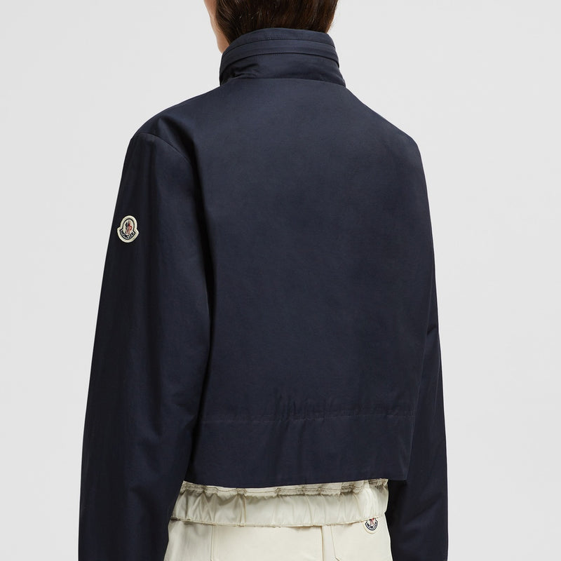 JANZE HOODED TWILL SHORT DOWN JACKET