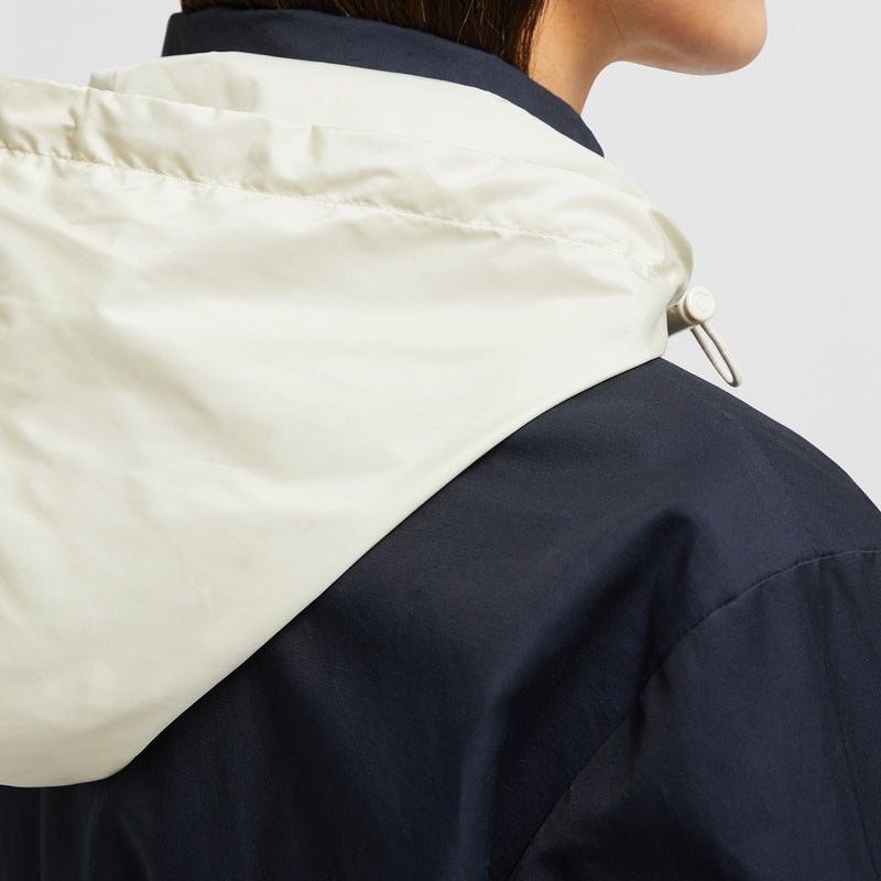 JANZE HOODED TWILL SHORT DOWN JACKET