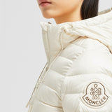 XIAOBAI HOODED SNAKE-QUILTED SHORT DOWN JACKET