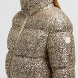 ANTERNES SEQUIN-EMBROIDERED SHORT DOWN JACKET