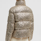 ANTERNES SEQUIN-EMBROIDERED SHORT DOWN JACKET