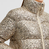 ANTERNES SEQUIN-EMBROIDERED SHORT DOWN JACKET