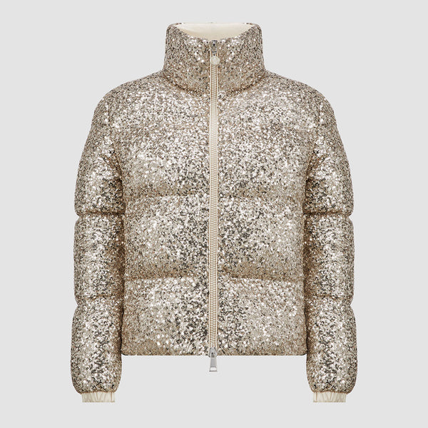 ANTERNES SEQUIN-EMBROIDERED SHORT DOWN JACKET