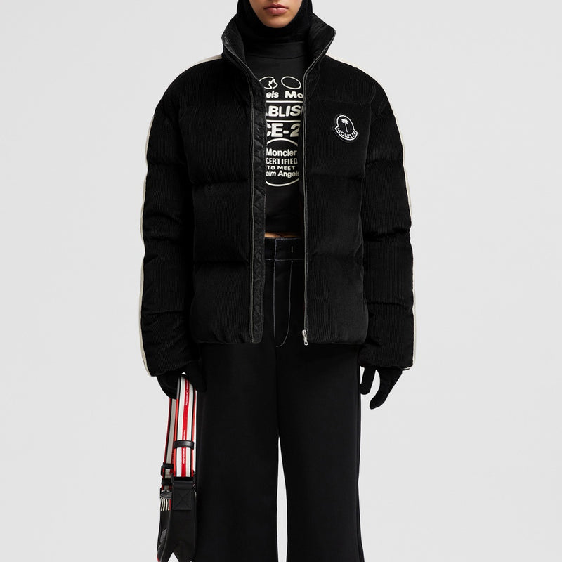 MONCLER X PALM ANGELS ABROLHOS CORDUROY SHORT DOWN JACKET