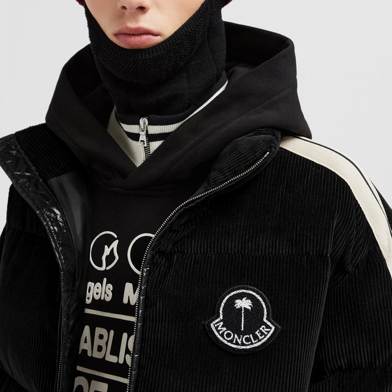 MONCLER X PALM ANGELS ABROLHOS CORDUROY SHORT DOWN JACKET