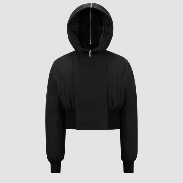 MONCLER + RICK OWENS ALICE HOODED SHORT DOWN JACKET