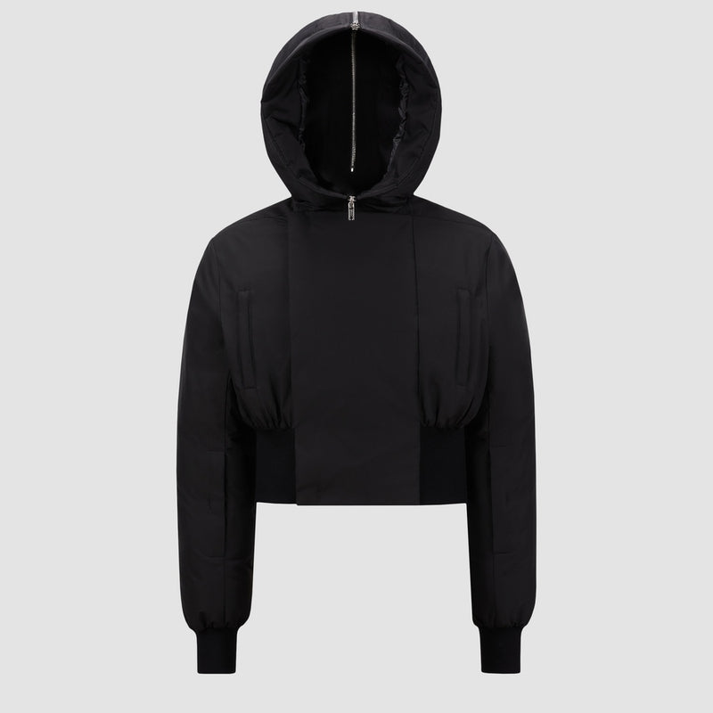 MONCLER + RICK OWENS ALICE HOODED SHORT DOWN JACKET