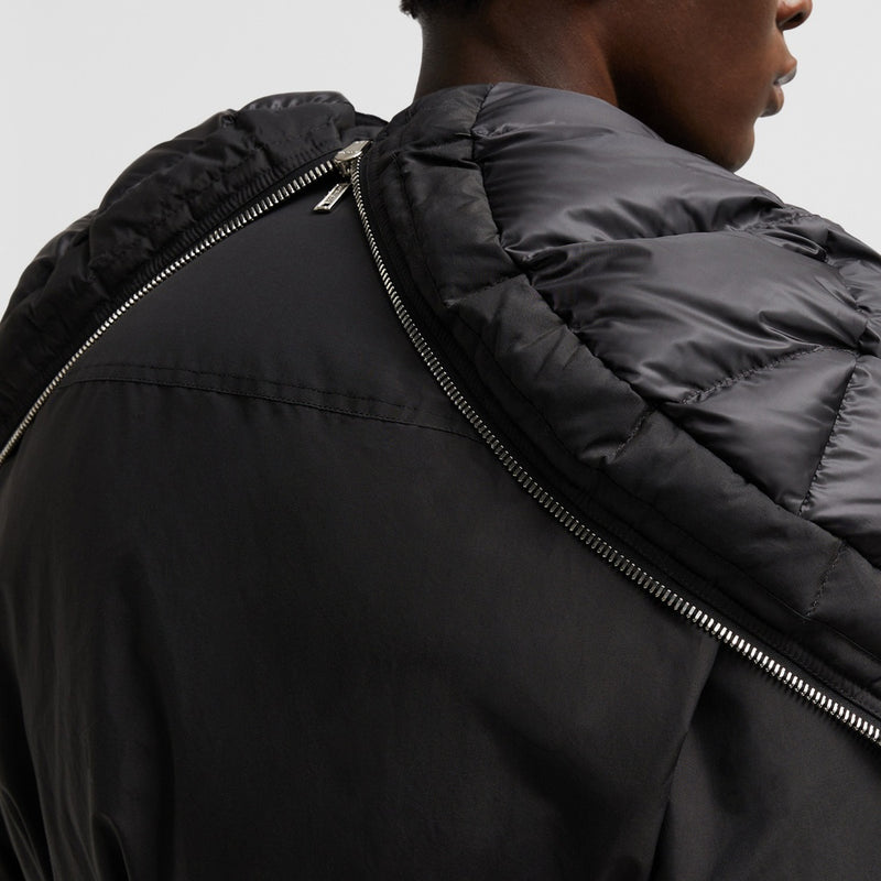 MONCLER + RICK OWENS ALICE HOODED SHORT DOWN JACKET