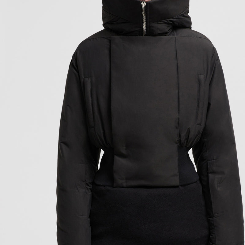 MONCLER + RICK OWENS ALICE HOODED SHORT DOWN JACKET