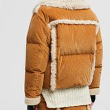 CALEU CORDUROY SHEARLING SHORT DOWN JACKET