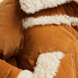 CALEU CORDUROY SHEARLING SHORT DOWN JACKET