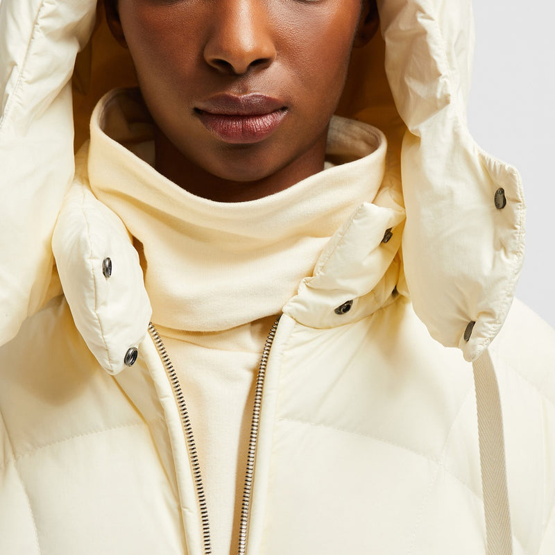 MONCLER X LULU LI DORAVANTE HOODED MID-LENGTH DOWN JACKET