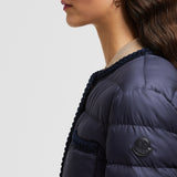 GENCAYLONG BRAIDED TRIM MID-LENGTH DOWN JACKET