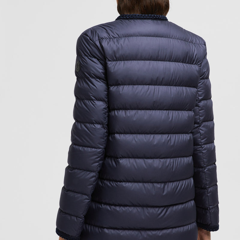 GENCAYLONG BRAIDED TRIM MID-LENGTH DOWN JACKET