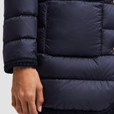 GENCAYLONG BRAIDED TRIM MID-LENGTH DOWN JACKET