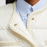 GENCAYLONG BRAIDED TRIM MID-LENGTH DOWN JACKET