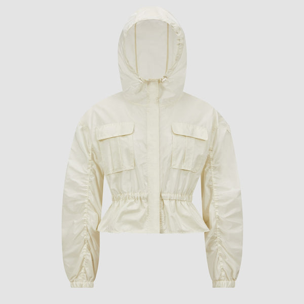 CURTON HOODED PEPLUM JACKET