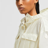 CURTON HOODED PEPLUM JACKET