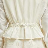CURTON HOODED PEPLUM JACKET