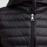 BARBEL HOODED FIT & FLARE LONG DOWN JACKET