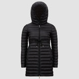 BARBEL HOODED FIT & FLARE LONG DOWN JACKET